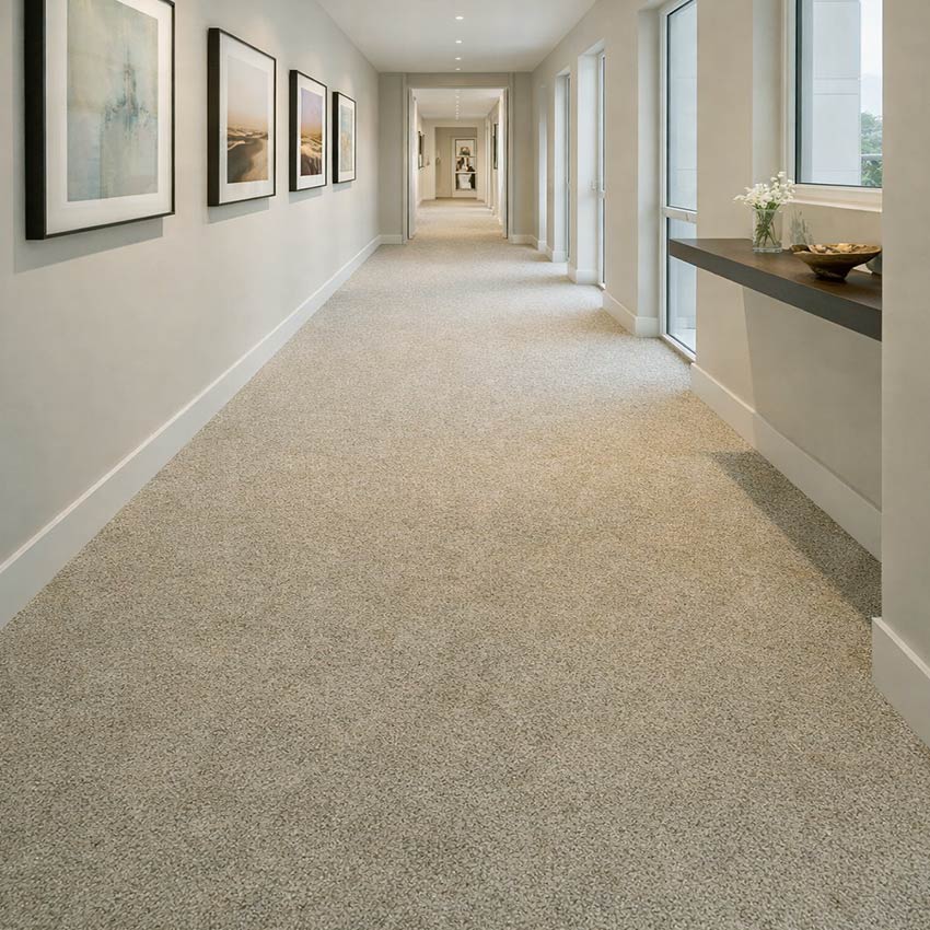 Wall To Wall Carpet For Modern Villa Hallway With Artwork Galería CRP BEAUL JAIP 02