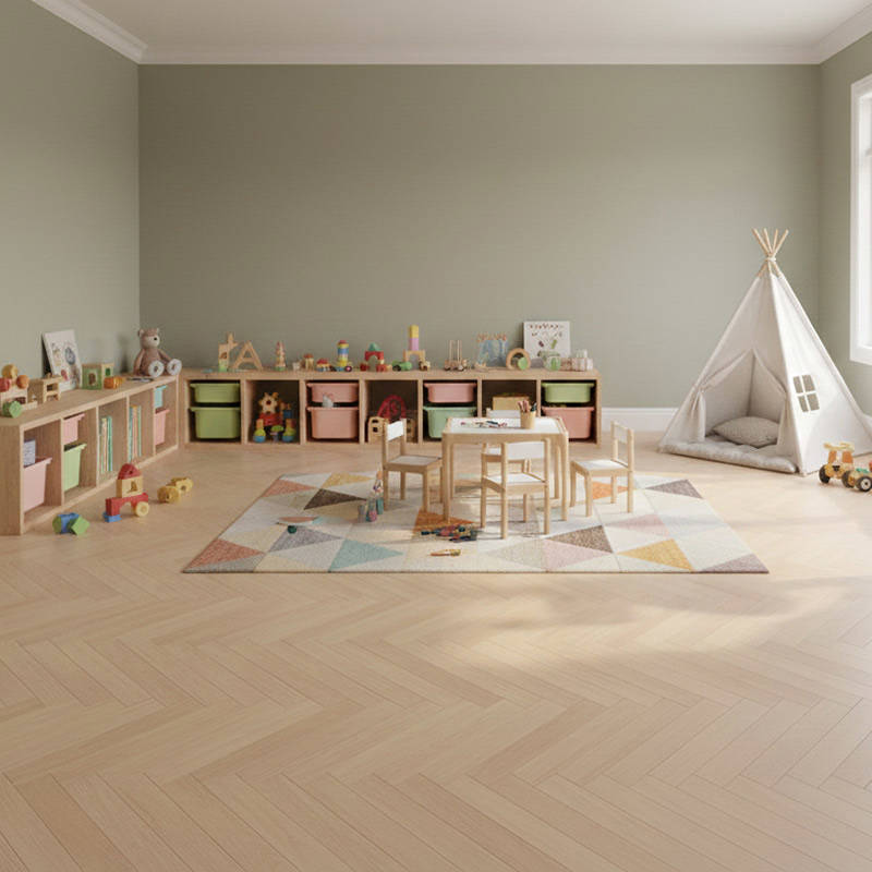 royal parquet classic frosted oak parquet herringbone floor in kids room