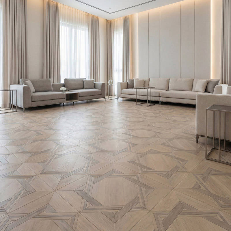 RP Chelsea Square Linear Vogue Dove 14 Villa Majlis Parquetry Wood Flooring