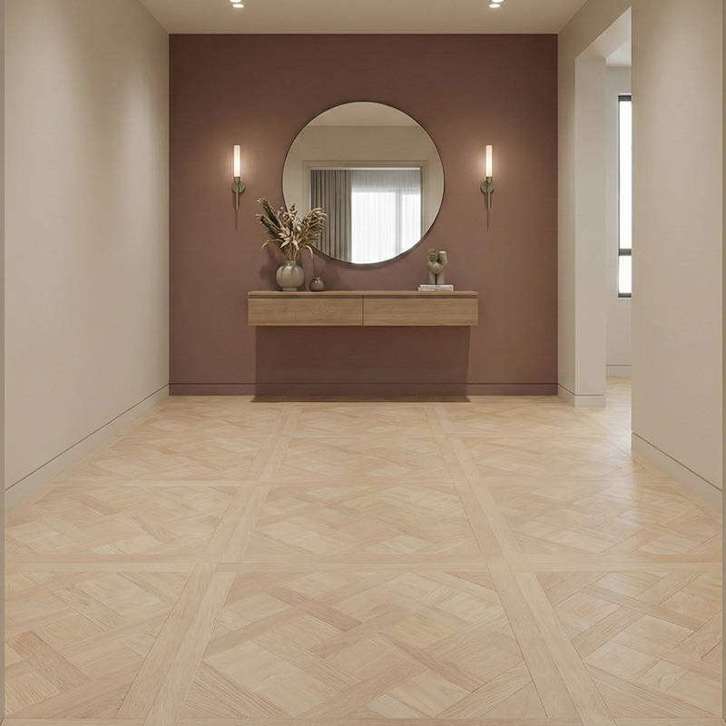 RP Chelsea Square Versailles Sandcastle 10 Parquetry Wood Flooring Villa Corridor