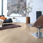 eligna quick step light grey varnish oak laminate flooring in living space