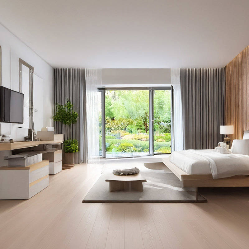 royal parquet oxford classic arctic oak engineered wood flooring in hotel bedroom