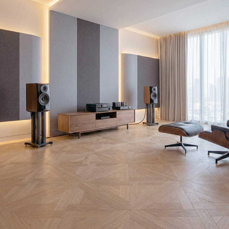 RP Chelsea Square Elegant Wave Cask 16 Music Room Parquetry Wood Flooring