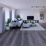 gerbur dark oak stone plastic composite flooring in living area