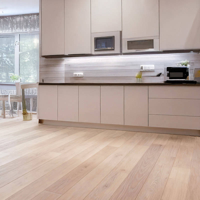 royal parquet oxford classic chalked oak engineered wood flooring in kitchen
