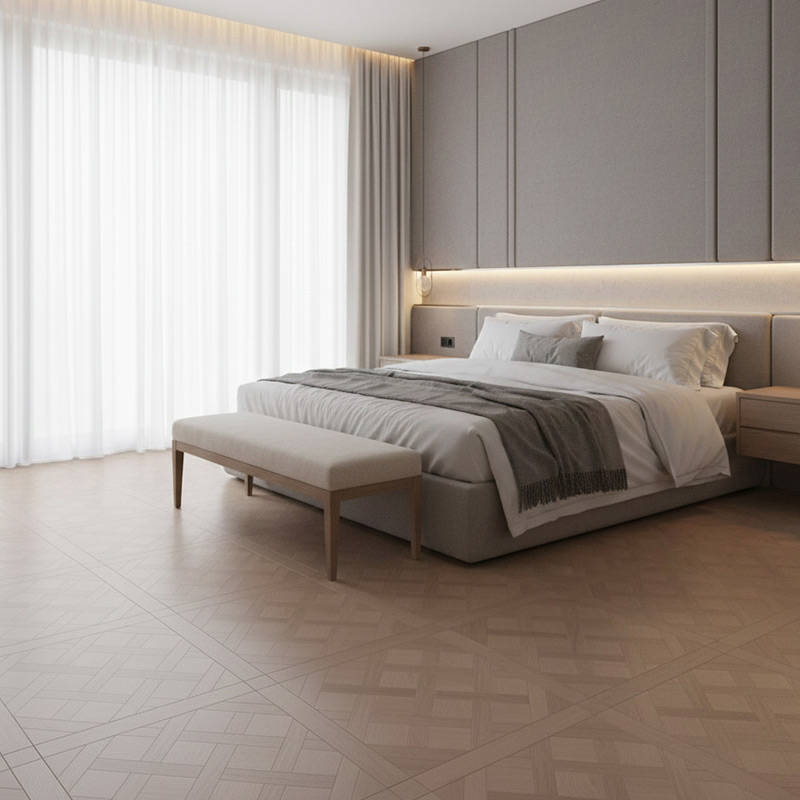 RP Chelsea Square Versailles New England 17 Parquetry Wood Flooring Bedroom