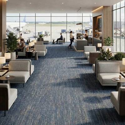 british carpet mills blue patterend carpet tiles in busy office