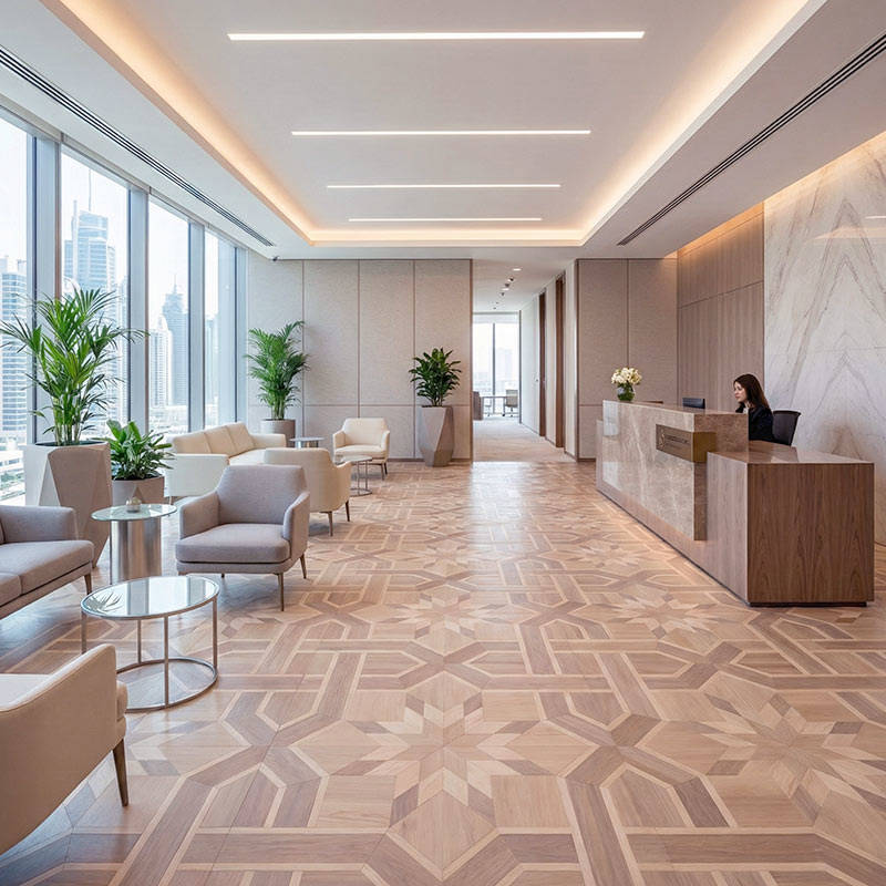 RP Chelsea Square Art Mosaic Heather 12 Reception Waiting Area