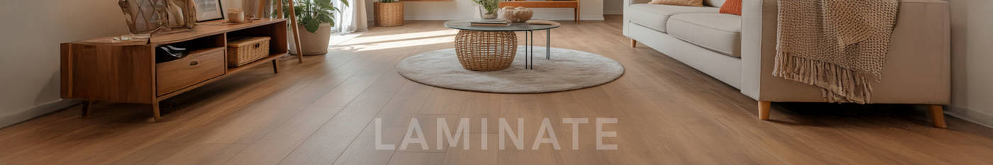 living room with laminate flooring