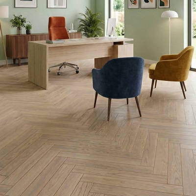 SH Biscuit 04 Engineered Eternal Herringbone Wood Flooring Office