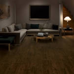 handscraped smoked oak gerbur handel laminate flooring in living room