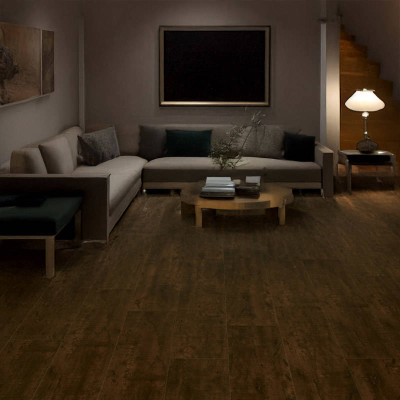 handscraped smoked oak gerbur handel laminate flooring in living room