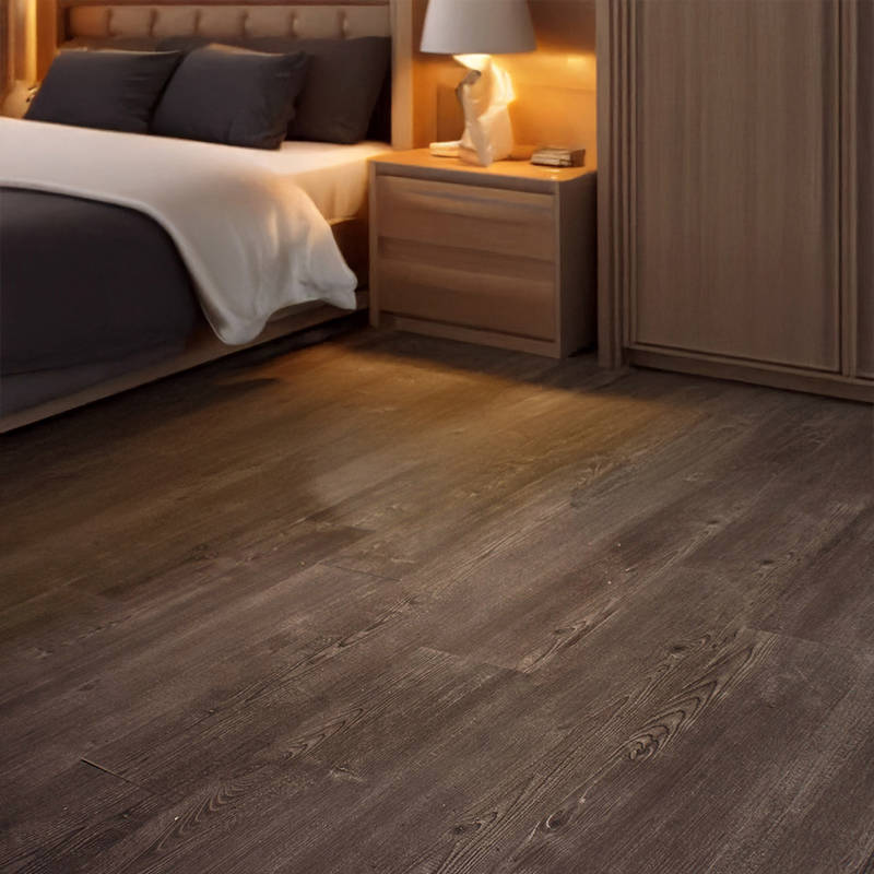 Gerbür Essential Midnight Oak Lvt Flooring Bedroom