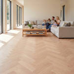 SH Corn Silk 2 Engineered Eternal Herringbone Wood Flooring Familyroom