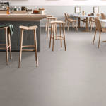 centra sedna t92 sheet vinyl flooring in open space kitchen
