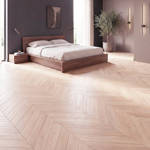 royal parquet chevron classic nordic driftwood parquet flooring in a bedroom