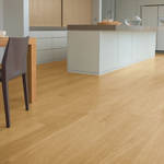eligna quick step natural varnished oak floor in kitchen space