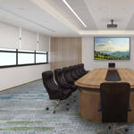 british carpet mills tornado 5 carpet tiles in board room