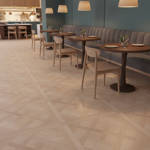 RP Chelsea Square Versailles Dove 14 Parquetry Wood Flooring Cafe Sittingarea