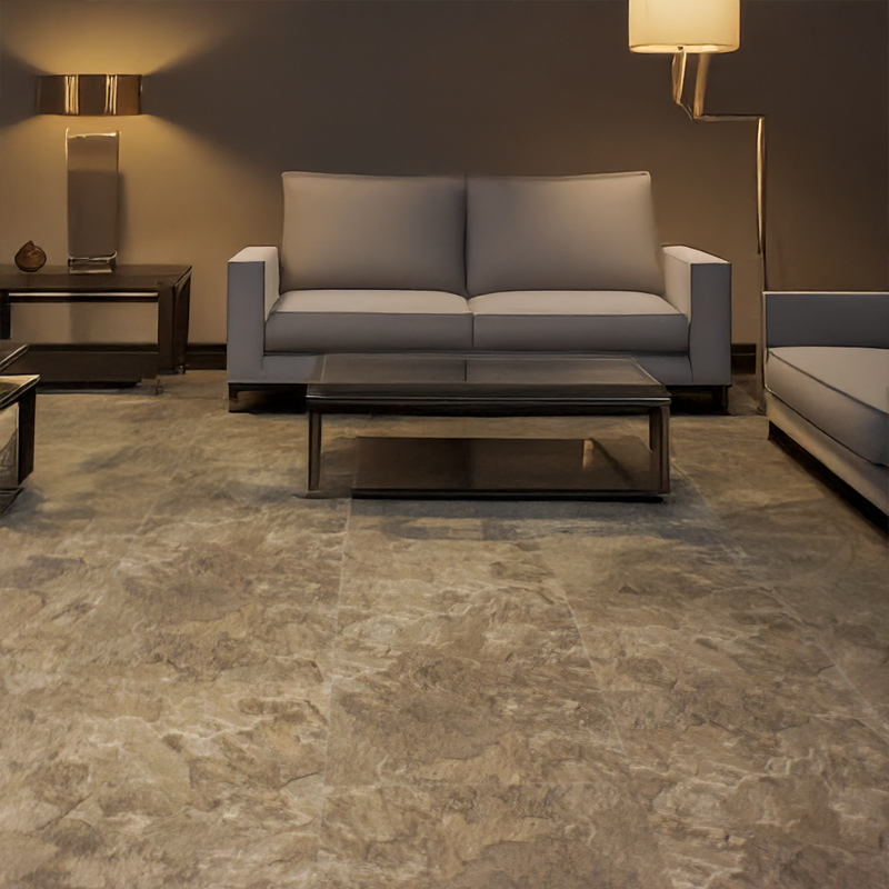 Gerbür Aqu Clic Stone Travertine Jin Gbacst 04 Living Room Vinyl Click Tiles