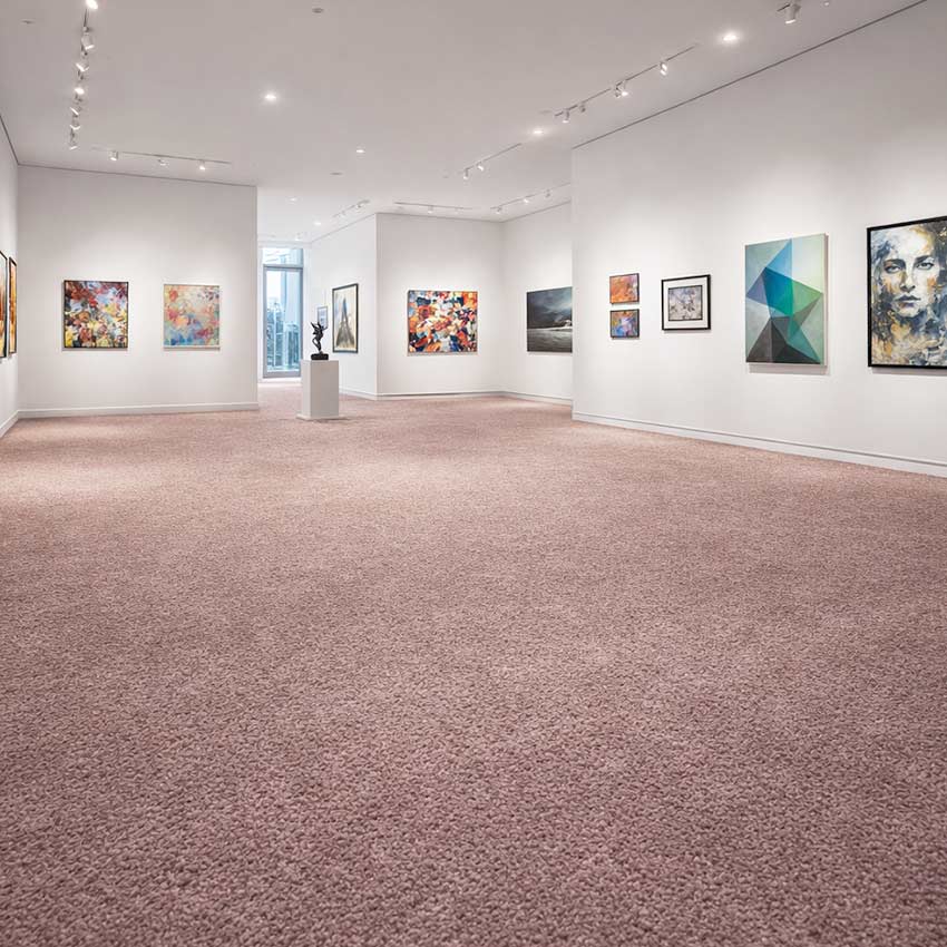 duchesse deluxe 7 wall to wall carpet in art gallery