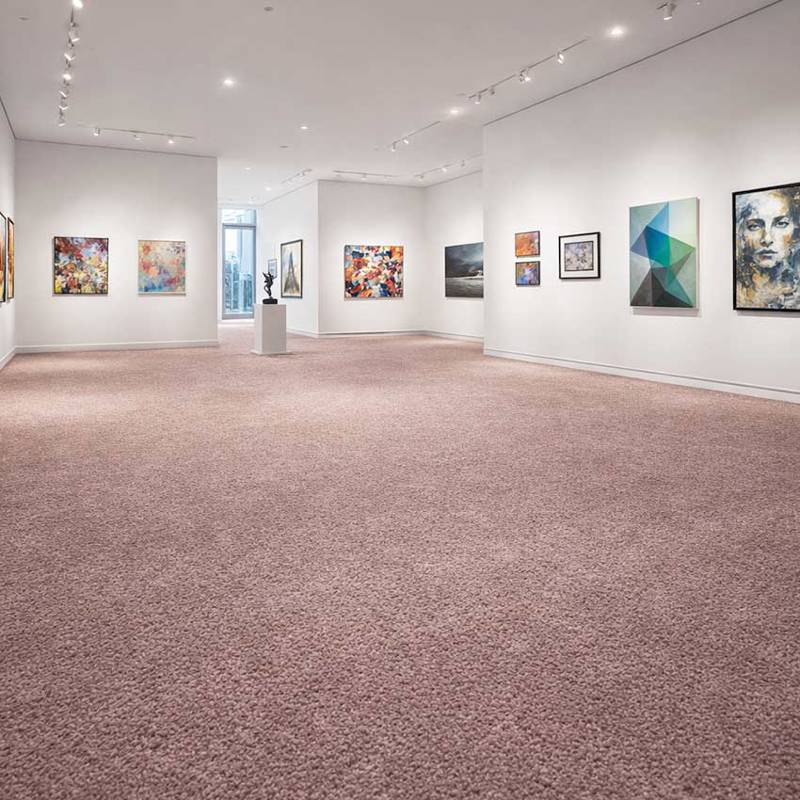 duchesse deluxe 7 wall to wall carpet in art gallery