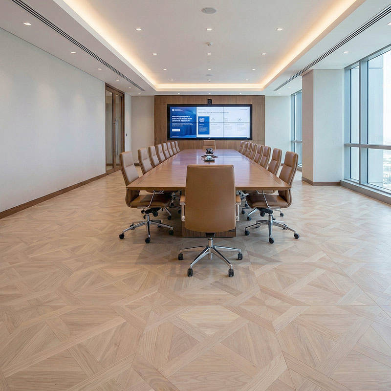 RP Chelsea Square Lush Square Dove 14 Boardroom Parquetry Wood Flooring