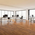 cappuccino oak gerbur laminate flooring in office
