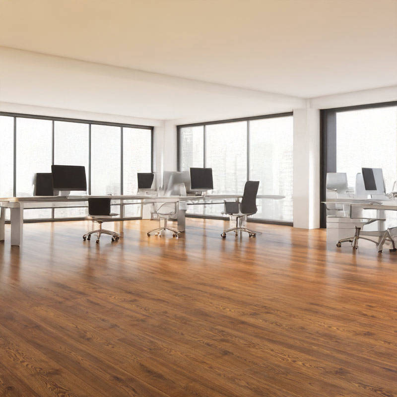 cappuccino oak gerbur laminate flooring in office