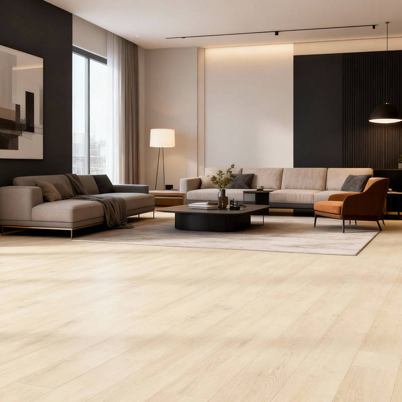 gerbur aqua click mulled oak vinyl click flooring in guest room