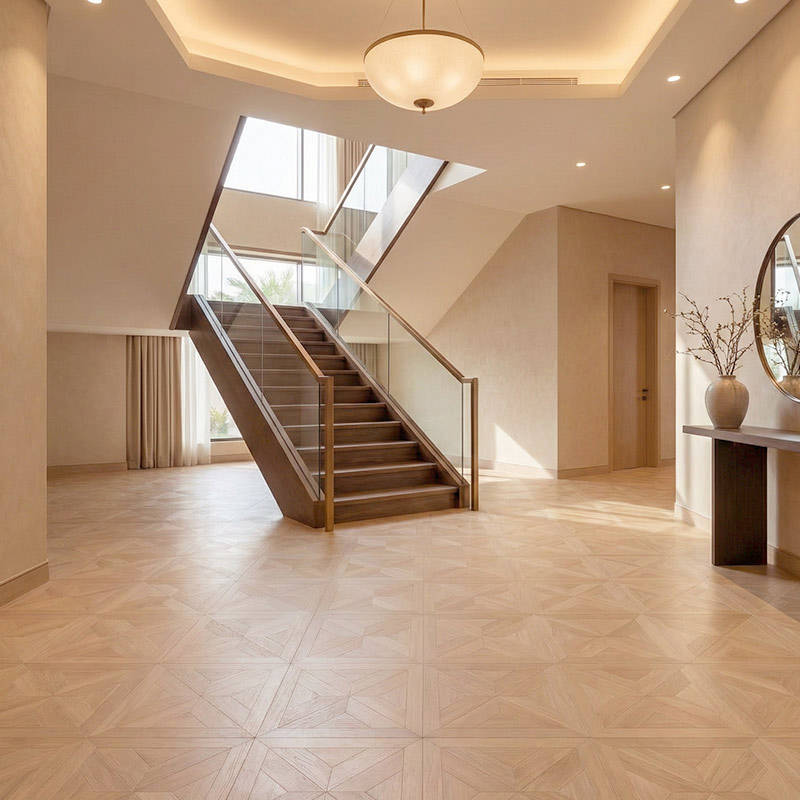 RP Chelsea Square Gilded Lines New Butterscotch 19 Villa Entrance Parquetry Wood Flooring